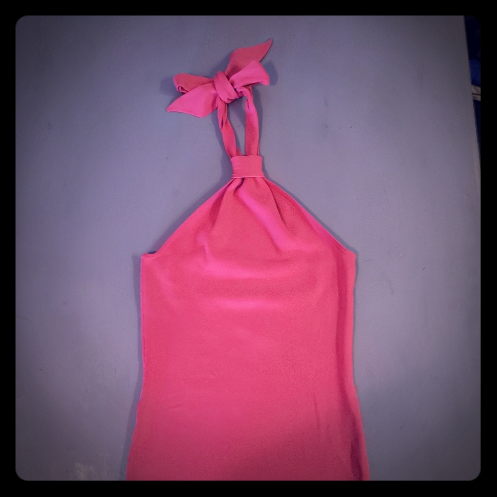Ann Taylor loft pink halter size small